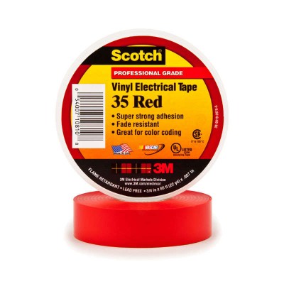 Изолента ПВХ 19мм (рул.20м) Scotch 35 красн. 3М 7000031668