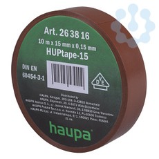 Изолента ПВХ 19мм (рул.20м) d74мм корич. HAUPA 263858