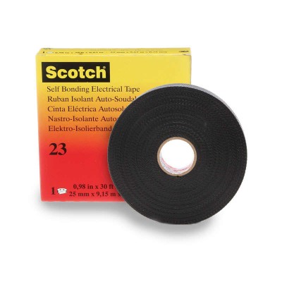 Лента резиновая самослипающаяся изоляционная 25мм Scotch 23 (дл.9.1м) в инд. уп. 3М 7000034850