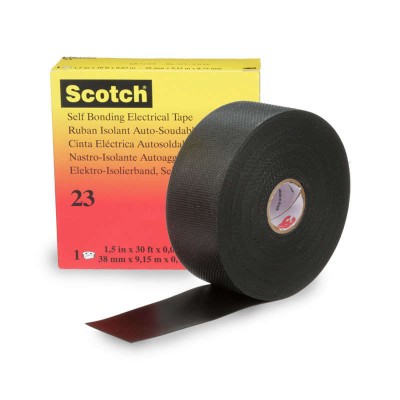 Лента резиновая самослипающаяся изоляционная 38мм Scotch 23 (дл.9.1м) в инд. уп. 3М 7000138529