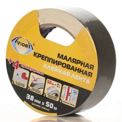 Лента клейкая малярная 38мм (рул.50м) AVIORA 304-009