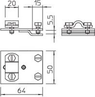 Держатель проволоки d8-10мм для листа до 5мм 271 8-10 OBO 5317401