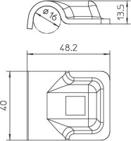 Зажим крепежный для проволоки 249 VA-OT OBO 5311573