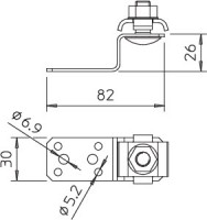 Скоба соединительная 287 Alu OBO 5320704