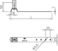 Держатель проволоки для черепичной кровли 157 F-VA 280 35 OBO 5215582