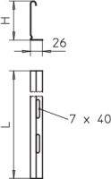 Разделитель для лотка H=85мм L3000 TSG 85 VA4301 OBO 6062173