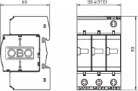 Устройство защиты от импульсных перенапр. УЗИП для силовых сетей 3 пол. (Класс II) 280В V20-C 3-280 OBO 5094624