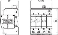 Разрядник комбин. 3-полюсн. NPE с сигнализацией V25-B+C 3+NPE-FS OBO 5094510