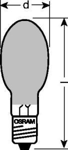 Лампа газоразрядная металлогалогенная HQI-E 70W/NDL COATED 70Вт эллипсоидная 4000К E27 OSRAM 4050300397849