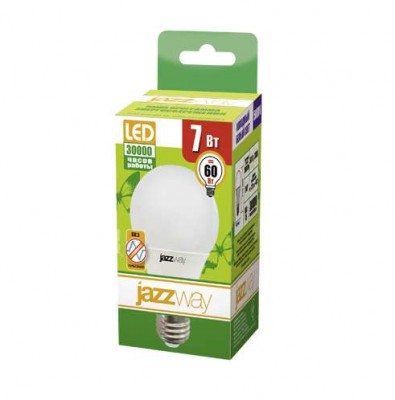 Лампа светодиодная PLED- ECO- A60 7Вт E27 4000К 8+2 JazzWay 4895205014169