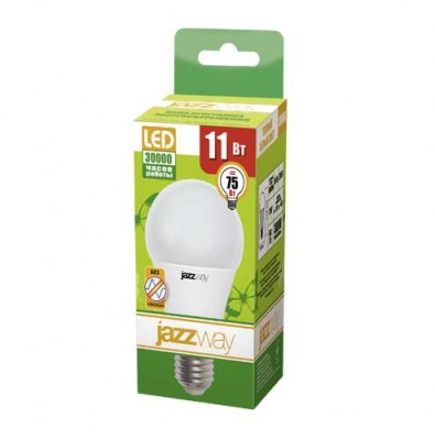 Лампа светодиодная PLED- ECO- A60 11Вт E27 3000К 8+2 JazzWay 4895205014183