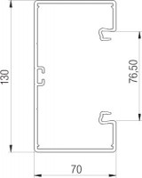 Кабель-канал 130х70 L2000 пластик GK70130RW бел. OBO 6274500