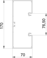 Кабель-канал 170х70 L2000 пластик GK70170RW бел. OBO 6274700