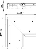 Угол внешний кабель-канала 424х424х87мм OKB AE 25085 ON OBO 7403831