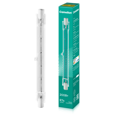 Лампа галогенная J118 200Вт линейная R7s 3000К 240В лин. 118мм Camelion 2935