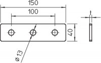 Пластина соединительная 150х40х5 GMS 3 VP G OBO 1124607