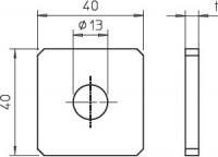 Пластина соединительная 40х40х5 GMS 1 VP G OBO 1124603