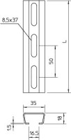 Профиль перфорированный 35х18 L400 1.5мм 2068 L400 FT гор. оцинк. OBO 1119690