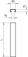 Рейка профильная 30х15 L2000 C30 2M FS (дл.2м) OBO 1110004