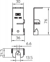 Фиксатор универс. 75х36х2 SHU M12 VA4571 OBO 6015328