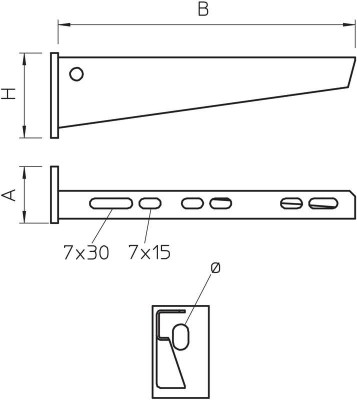 Кронштейн 310мм AW 15 31 FT SO OBO 7192134