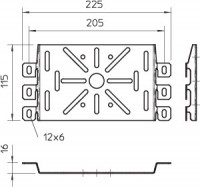 Пластина монтажная 225х115 MP UNI FS OBO 7084870