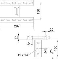 Траверса 300мм KI8 CPS5-2-300FT OBO 6347036