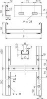 Лоток лестничный 200х60 L6000 сталь 1.5мм SLL 620 CPS 4FS 6000 FS оцинк. OBO 6010620