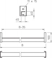 Перекладина угловая для кабельного лотка лестн. типа 854мм WSK 40 90 FT OBO 6008097