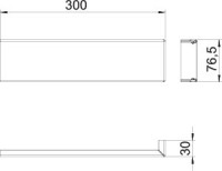 Крышка внеш. угла Rapid 80 300х30х80мм алюм. GA-OTARW бел. OBO 6279725
