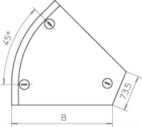 Крышка для угла горизонтального 45град. осн.200 DFB 45 200 DD OBO 7131844