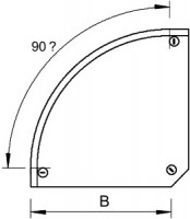 Крышка угловой секции 90град. 200мм DFB 90 200VA4301 OBO 7134916