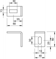 Уголок крепежный 60х60х40 BW 60 40 VA4301 OBO 6019587