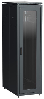 Шкаф сетевой 19дюйм  LINEA N 42U 600х1000мм стеклянная передняя дверь черн. ITK LN05-42U61-G