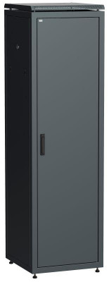 Шкаф сетевой 19дюйм LINEA N 42U 600х800мм металлическая передняя дверь черн. ITK LN05-42U68-M