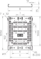 Лоток листовой перфорированный 300х35 L3050 сталь 0.75мм RKSM 330 FS OBO 6047460