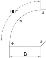 Крышка угловой секции 90град. 400мм DFBM 90 400 V2A OBO 7138578