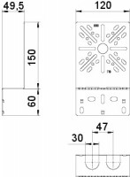 Пластина монтажная 210х120 MP WI KL.DD OBO 7085111