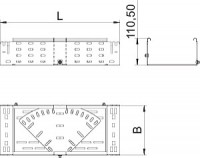 Угол для лотка изменяемый 150х110 RBMV 115 FT OBO 6040702
