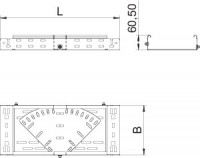 Угол для лотка изменяемый 100х60 RBMV 610 FS OBO 6040480