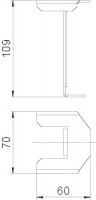 Опора для крышки каб. лист. лотка 110х70 DST110 BKRS FS OBO 6049256