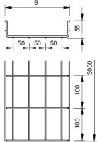 Лоток проволочный 50х55 L3000 GR 55 050V G 5мм сталь OBO 6006425