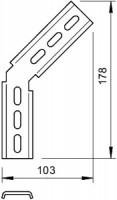 Уголок монтажный 45град. 178х103 MW 45 SL10VA4301 OBO 6017339