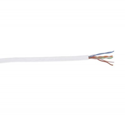 Кабель связи витая пара ШПД U/UTP кат. 5e 24AWG 4х2х0.48мм solid LSZH (305м) бел. (м) ITK BC1-C5E04-128