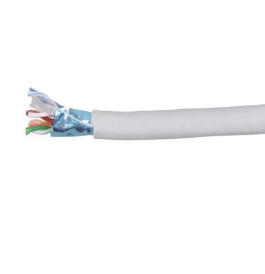 Кабель связи витая пара ШПД F/UTP кат. 5e 24AWG 4х2х0.48мм solid LSZH (305м) бел. (м) ITK BC1-C5E04-328