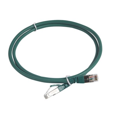 Патч-корд LCS RJ45 S/FTP кат.6А 1м зел. Leg 051866