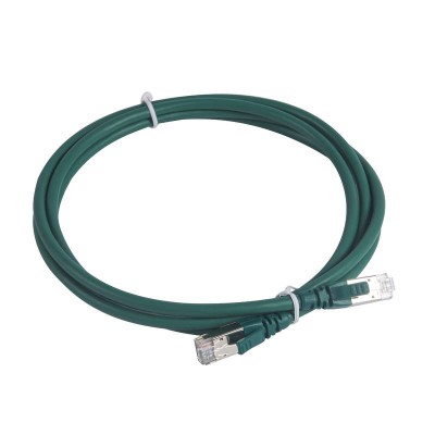 Патч-корд LCS RJ45 S/FTP кат.6А 2м зел. Leg 051867