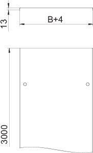 Крышка для лотка с поворотным фиксатором осн.50 L3000 сталь 1мм DRL 50 DD цинк-ламель OBO 6052700