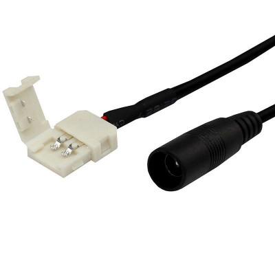 Коннектор питания с джеком для одноцвет. LED лент IP20 8мм Lamper 144-102