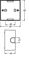 Коробка 1 пост для открытого монтажа future сл. кость ABB 2CKA001799A0896
